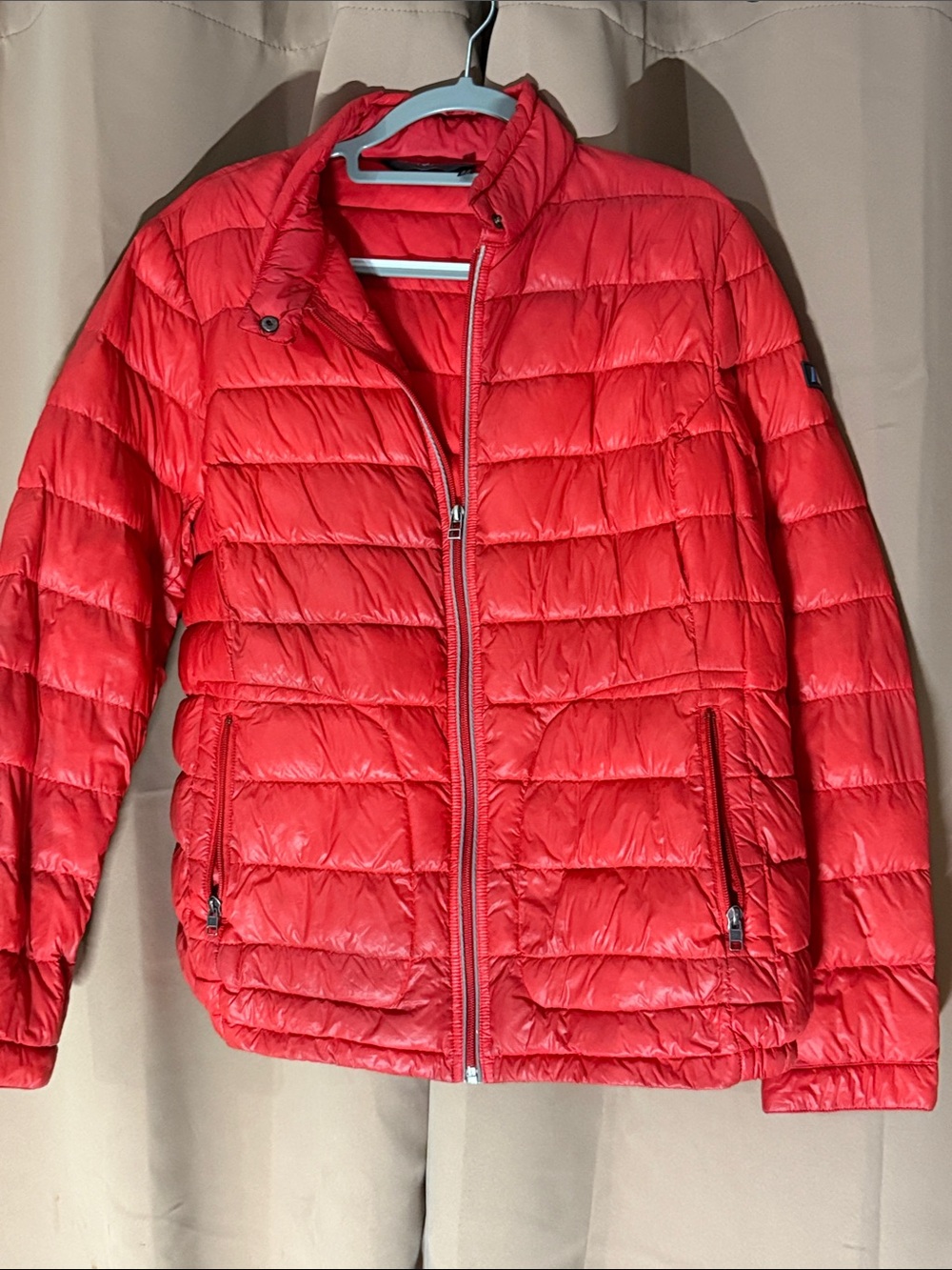 Red Quilted BMW M Class Puffer Lightweight Jacket